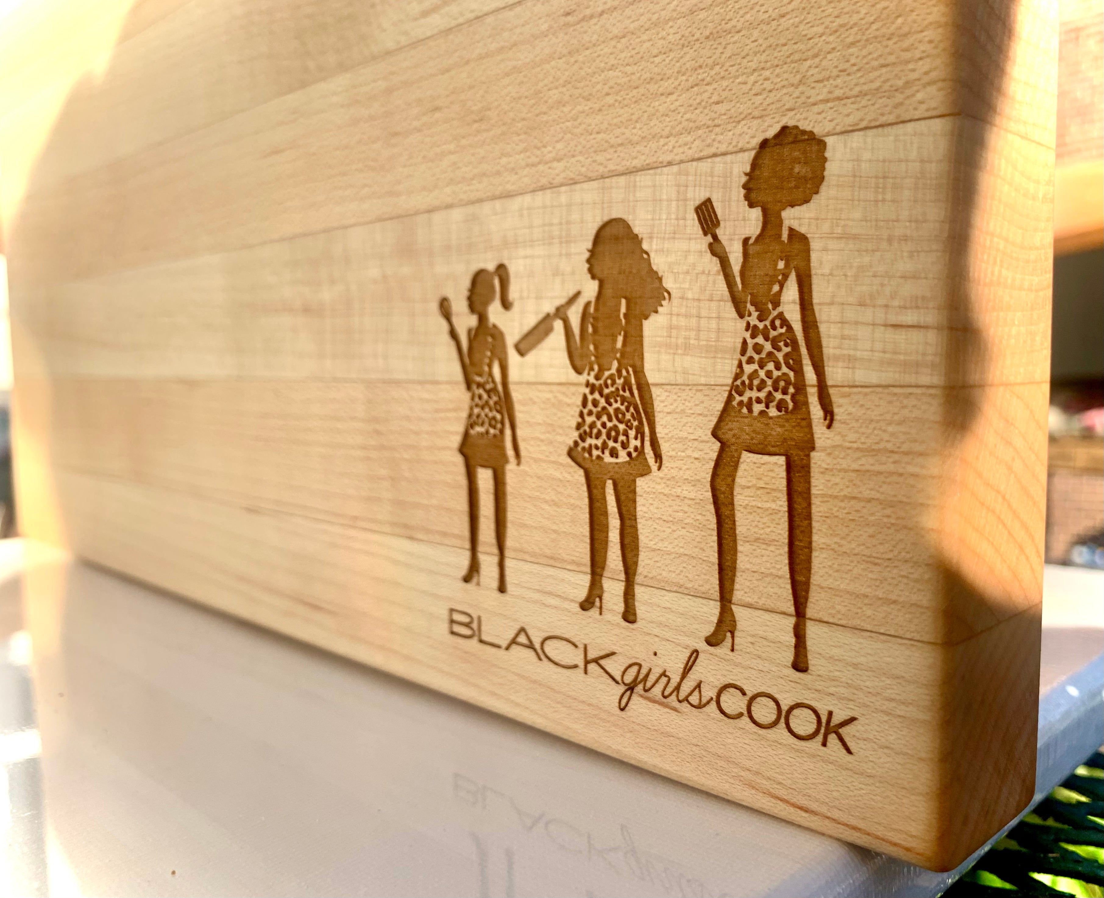 Black Girls Cook: Laser Engraved Cutting Board
